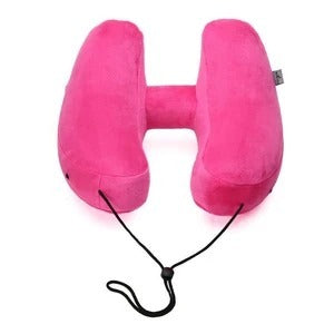 Car and Airplane Pillow | Neck Pillow Travel Pillow for Comfortable in vibrant pink color.