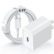 Phone Charger, Cube Phone Charger Travel 2Pack 6FT Lightning Cable Cord Quick Fast Charging Cord USB Wall Chargers Travel Plug Adapter For Phone 16 15 14 13 12 11 X 8 Plus XR XS Max 7 SE IPad, Airpods