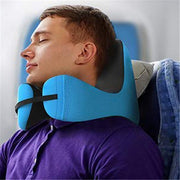 Airplane travel pillow Memory foam travel pillow for astronauts used during a long flight for comfort and support.
