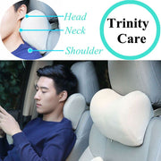 Car Headrest Neck Pillow | Memory Foam Auto Seat Support providing head, neck, and shoulder comfort in a car.