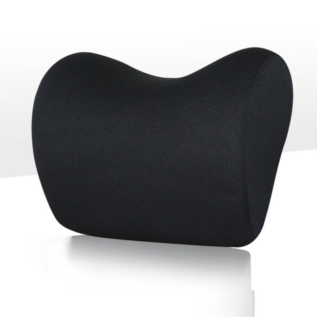 Car Headrest Neck Pillow | Memory Foam Auto Seat Support in black, designed for ergonomic neck and head support.