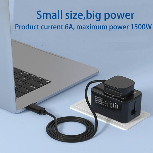 Universal Travel Adapter, Portable Worldwide All-in-One Plug Adapter With 3 USB